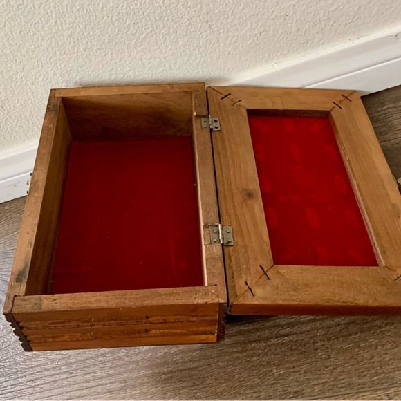 Vintage Wooden Jewelry Box With Ceramic Tile 4.5/6/10” - Picture 7 of 16